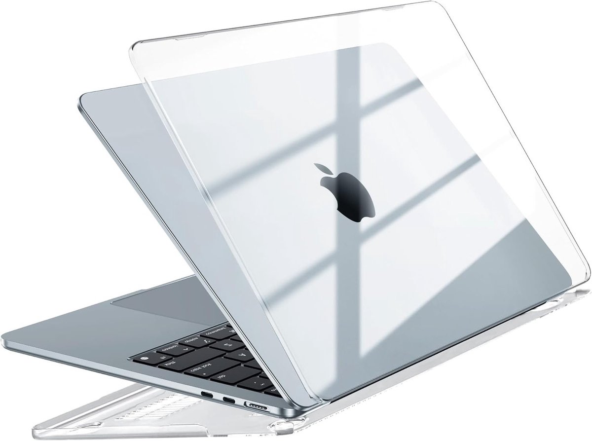 Duurzame en Transparante Hard Shell Case voor MacBook Air 13 inch met Toetsenbordcover en Poetsdoek - Bescherming tegen Krassen en Stoten
