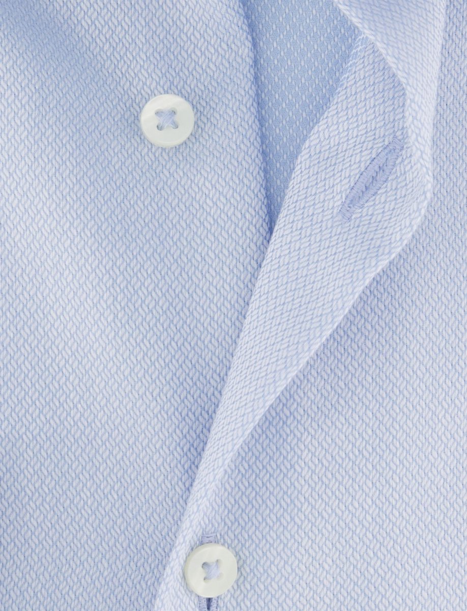 Eterna wijde fit overhemd blauw patroon