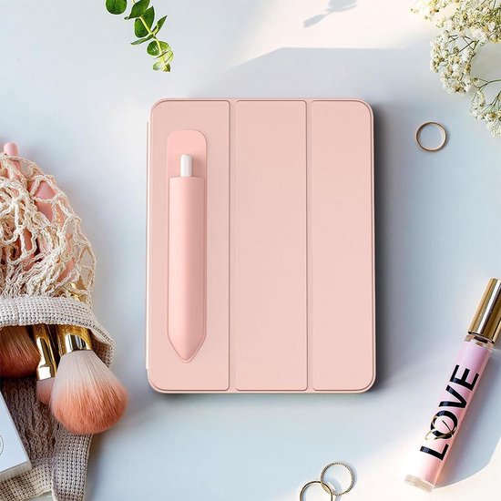 Allecto - Set van 2 siliconen handgrepen - ergonomisch ontwerp - zwart en roze - premium kwaliteit - compatibel met Apple Pencil 2e gen - ideaal vo... — afbeelding 2