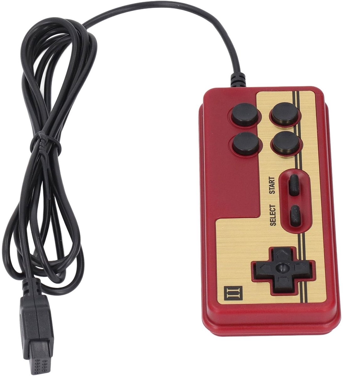 Allecto - 8-bits vintage game-controller - Bedraad - Duurzaam - Compatibel met 8-bits consoles - Lange kabel - Geschikt voor retro gaming - ABS-mat...