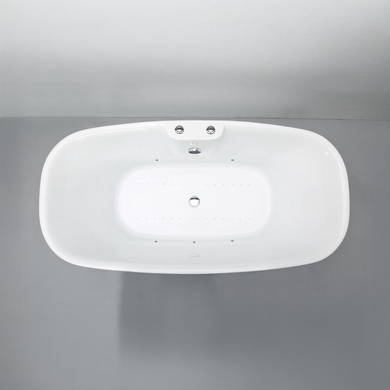 SPALINA - Whirlpool bad - Tao black Bulle, 170 x80 x65 cm, Zwart