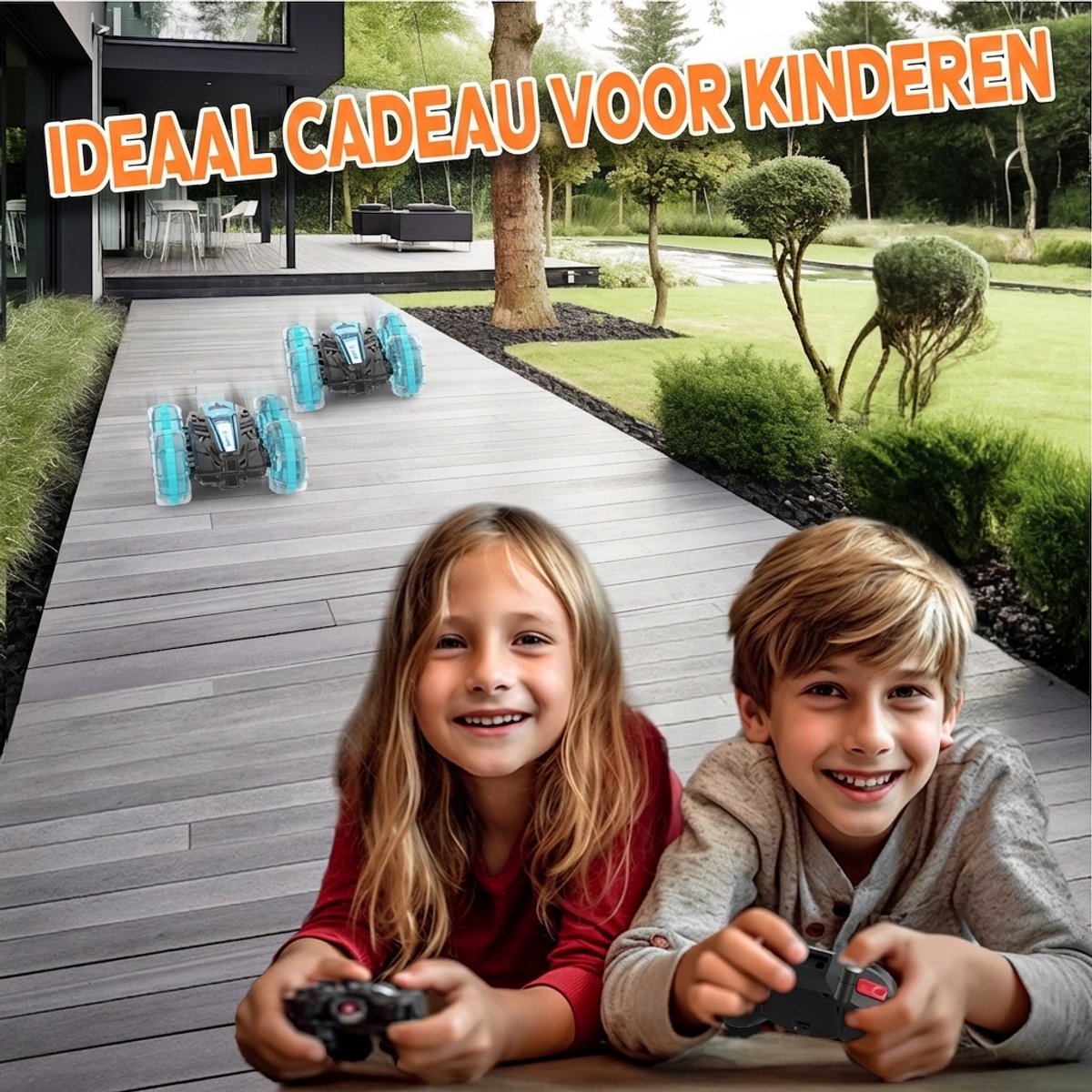 Korffe Bestuurbare Auto - RC Auto - Waterdicht - 360° rotatie - Rc voor Buiten - Race Auto Afstandsbestuurbare – Met Extra Accu-Buitenspeelgoed-Blauw — afbeelding 8