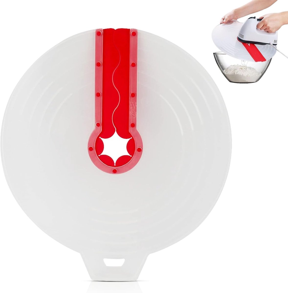 Allecto - Handmixer siliconen - Splatter Guard - Ø 34 cm - Splash Cover - Voorkomt spatten - Geschikt voor mengen - Eenvoudig te reinigen