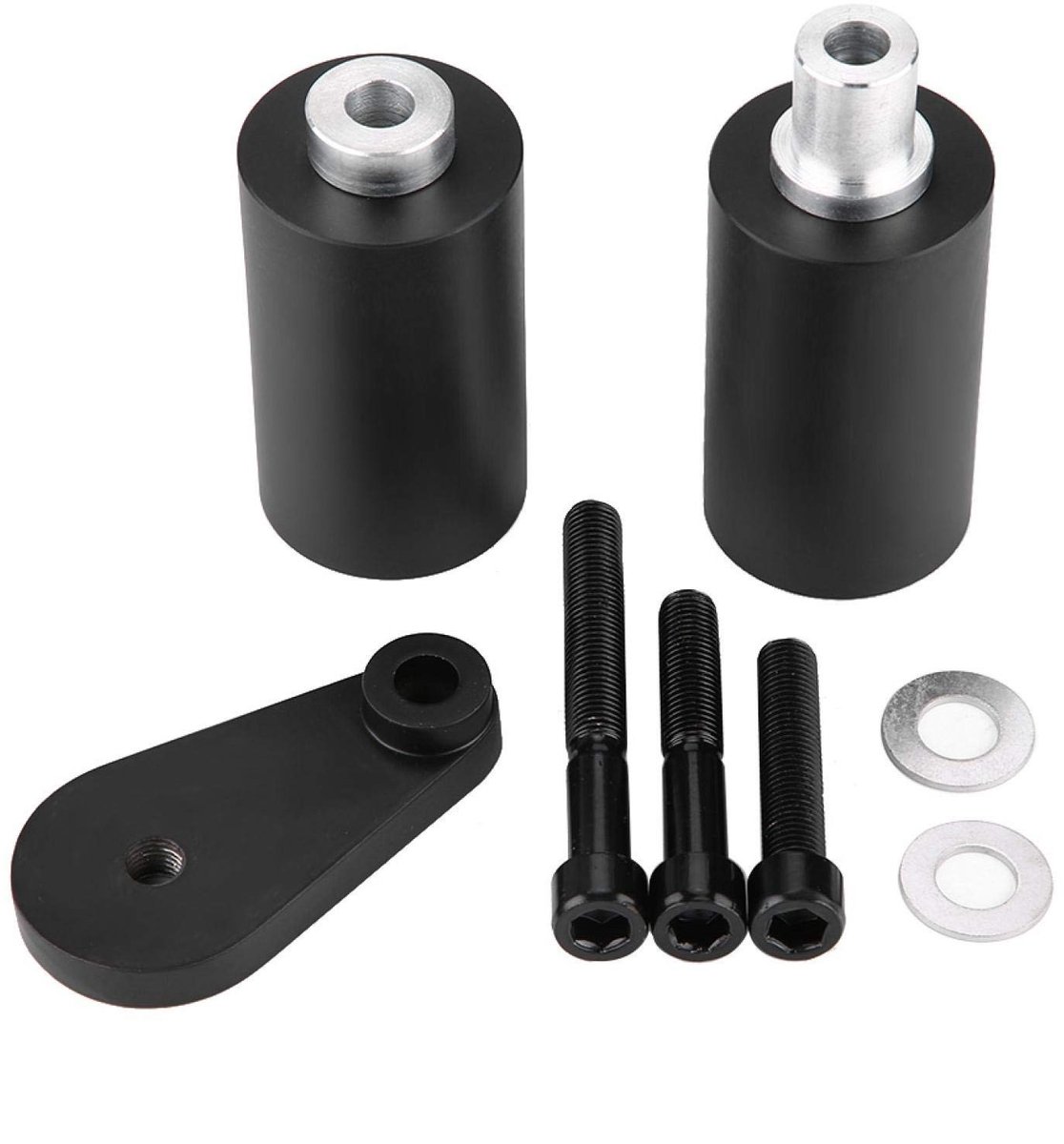Allecto - Motorfiets modificatie - Frame Slider - Crash Protector Kit - Zwart - 2003-2008 - Bescherming voor motoronderdelen