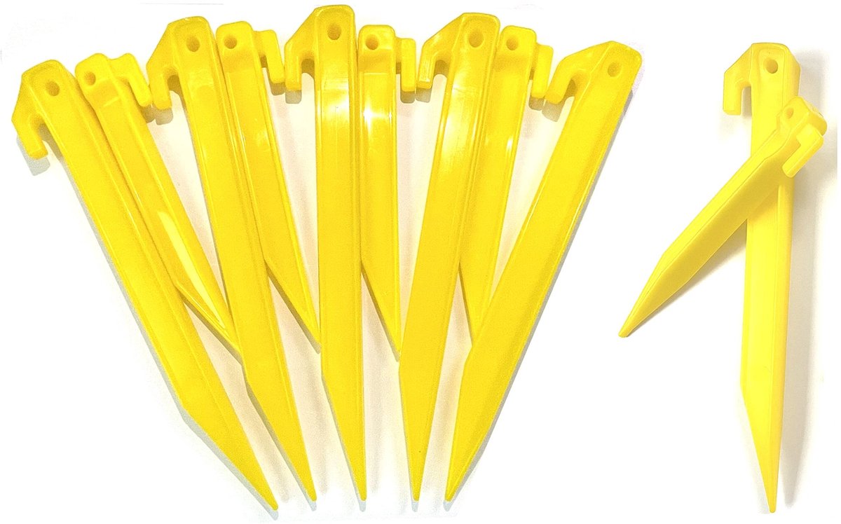 Allecto - Plastic Tent Haringen - 24 Stuks voor Camping en Tuin - 12x150mm en 12x220mm - Duurzaam en Stevig - Perfect voor Tentbevestiging - Essent...