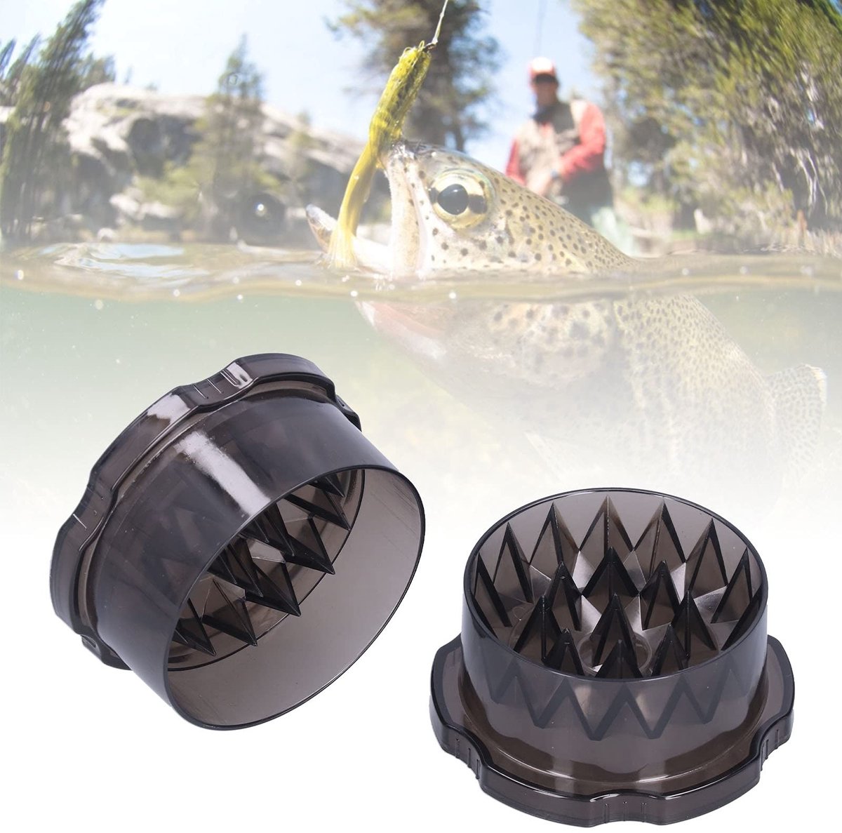 Allecto - Bait Grinder - Portable Carp Bait Crusher - 10x10x5.3cm - Grijs/Zwart/Transparant - Eenvoudig te gebruiken - Ideaal voor karpervissen - E...