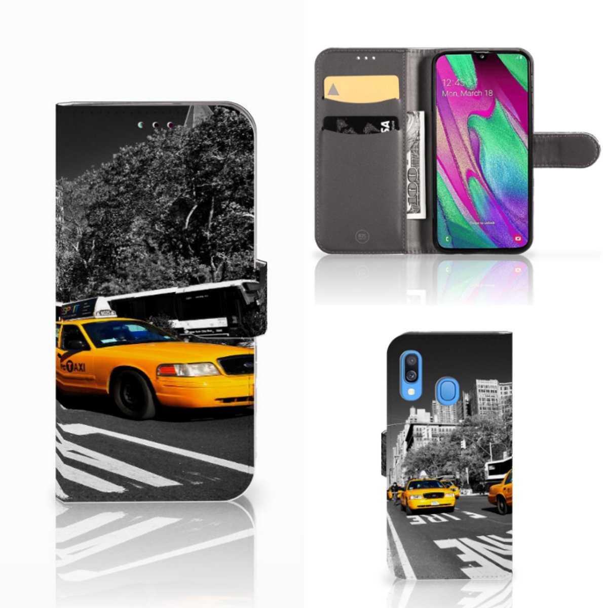 Samsung Galaxy A40 Flip Cover New York Taxi