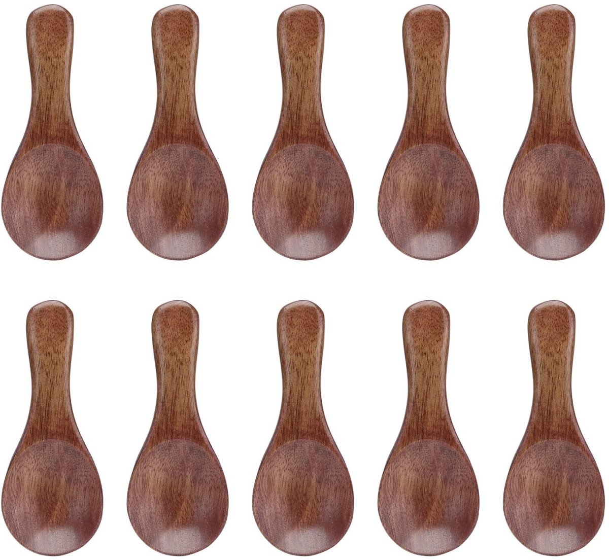 aladdien - Kleine Houten Zout Lepels - Mini Proeverij Lepels - Compact en Licht - Ideaal voor Keuken en Outdoor - Perfect voor Specerijen en Suiker