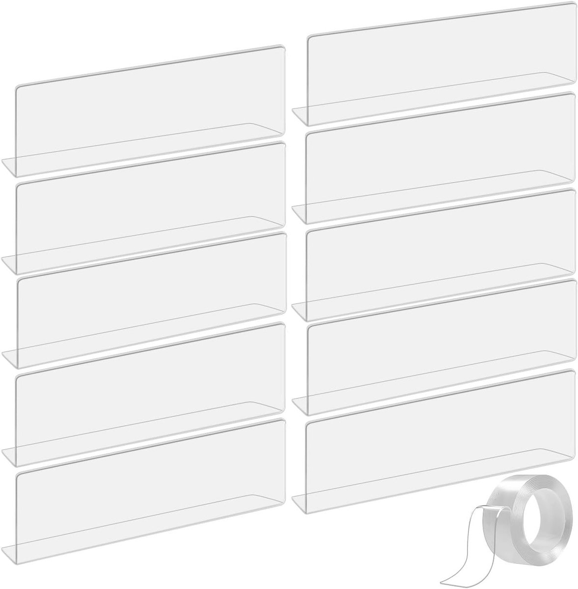 Set van 10 Transparante Blokkers voor Meubels met Plakband voor Sofa en Lade - Bescherming tegen Huisdieren en Kinderen (40 x 8 x 4cm)