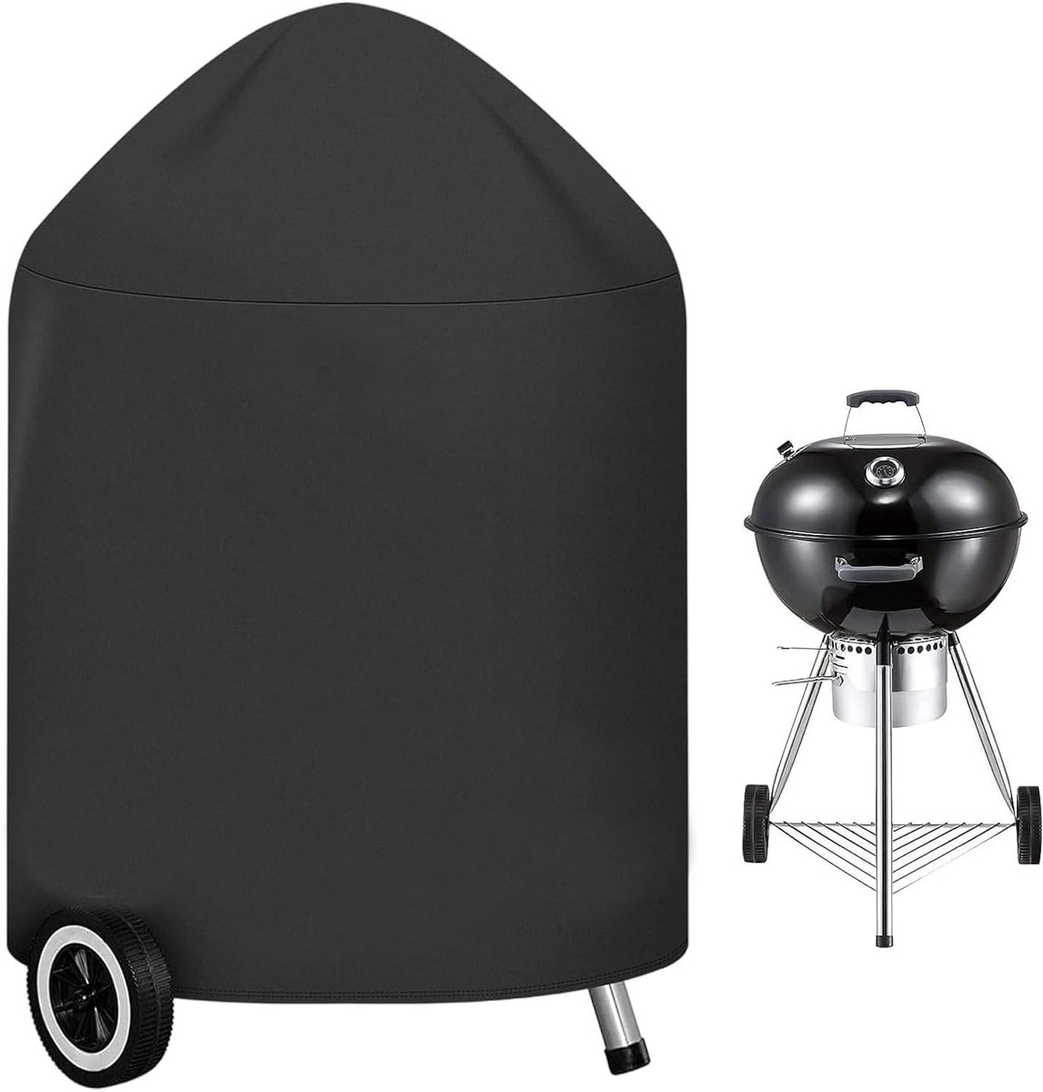 Barbecuehoes zwart - waterdicht - Ø 70 cm x 96 cm hoogte