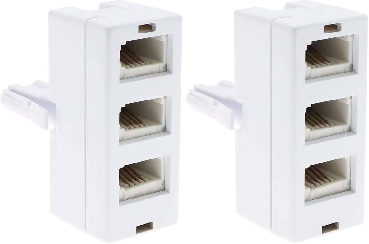 Allecto - BT Plug Socket - Telefoonadapter - Wit - Conversie Connector - 2 Stuks - Geschikt voor standaard telefoons - Compact formaat