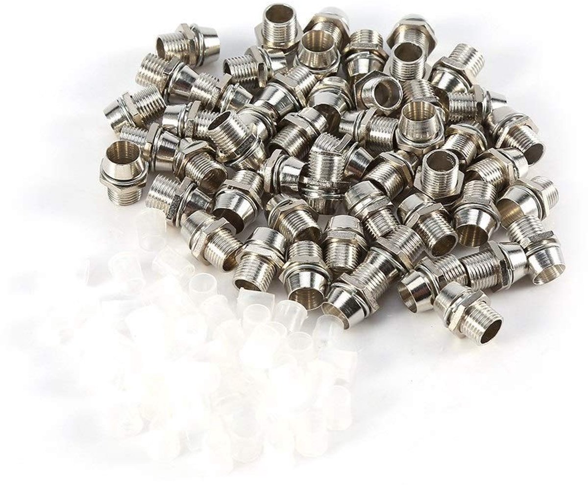 Nikou LED Houder Set - 50 Stuks Zilver 5mm LED Houders voor Paneelmontage