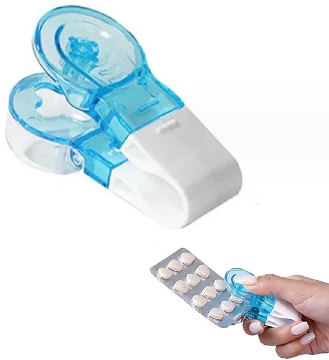 Allecto - Draagbare Pillenhouder - Hygiënische Tabletdispenser - Makkelijk Medicijngebruik - Compact formaat - Medicijn organizer - Geschikt voor d..