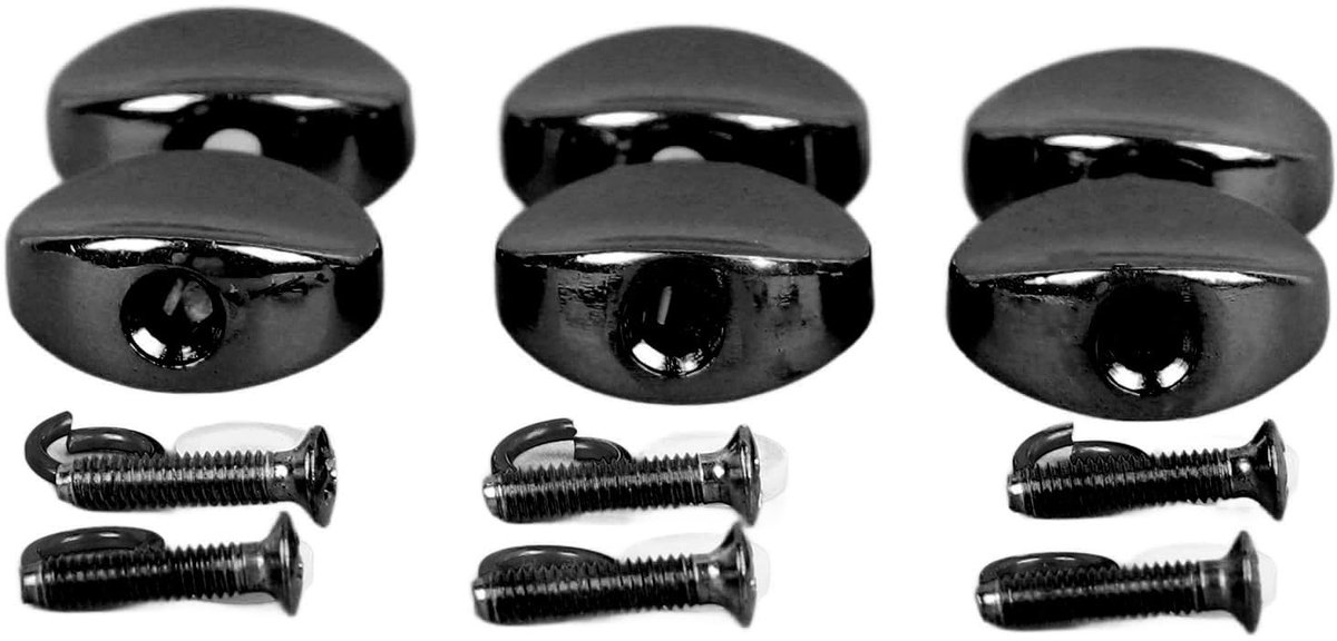 Zwarte Tuner Knoppen voor Gitaar - 6 Stuks Vervangbare Voice Buttons