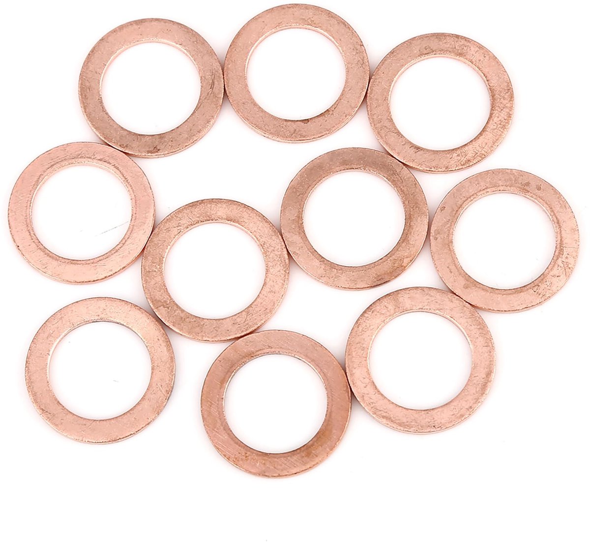 aladdien - Koperen sluitring - Platte afdichtring - Hoge hittebestendigheid - Roségoudkleurig - Elektrische geleidbaarheid - Geschikt voor diverse t..