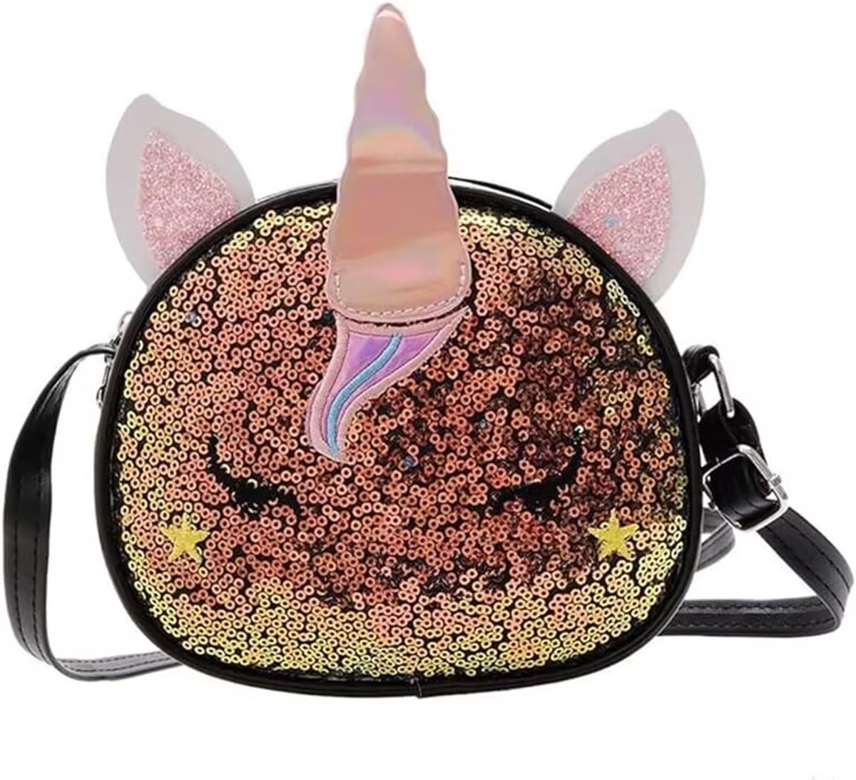 aladdien - Eenhoorn portemonnee - Schoudertas - Glitter - Mode - Tasje - Meisjes - Roze - Dames - Crossbody