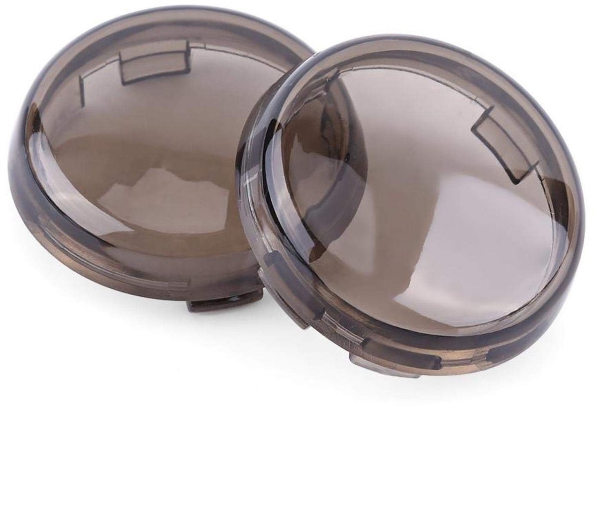 Flashing Lens Cover voor Dyna Styles - Softail - Sportster 1986-2015 - 2pcs - Smoke
