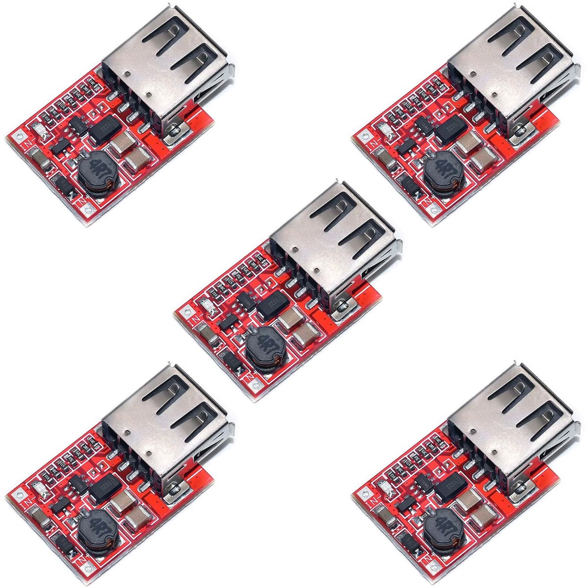 RUNCCI-YUN 5pcs DC naar 5V USB Voltage Converter Power Supply Module