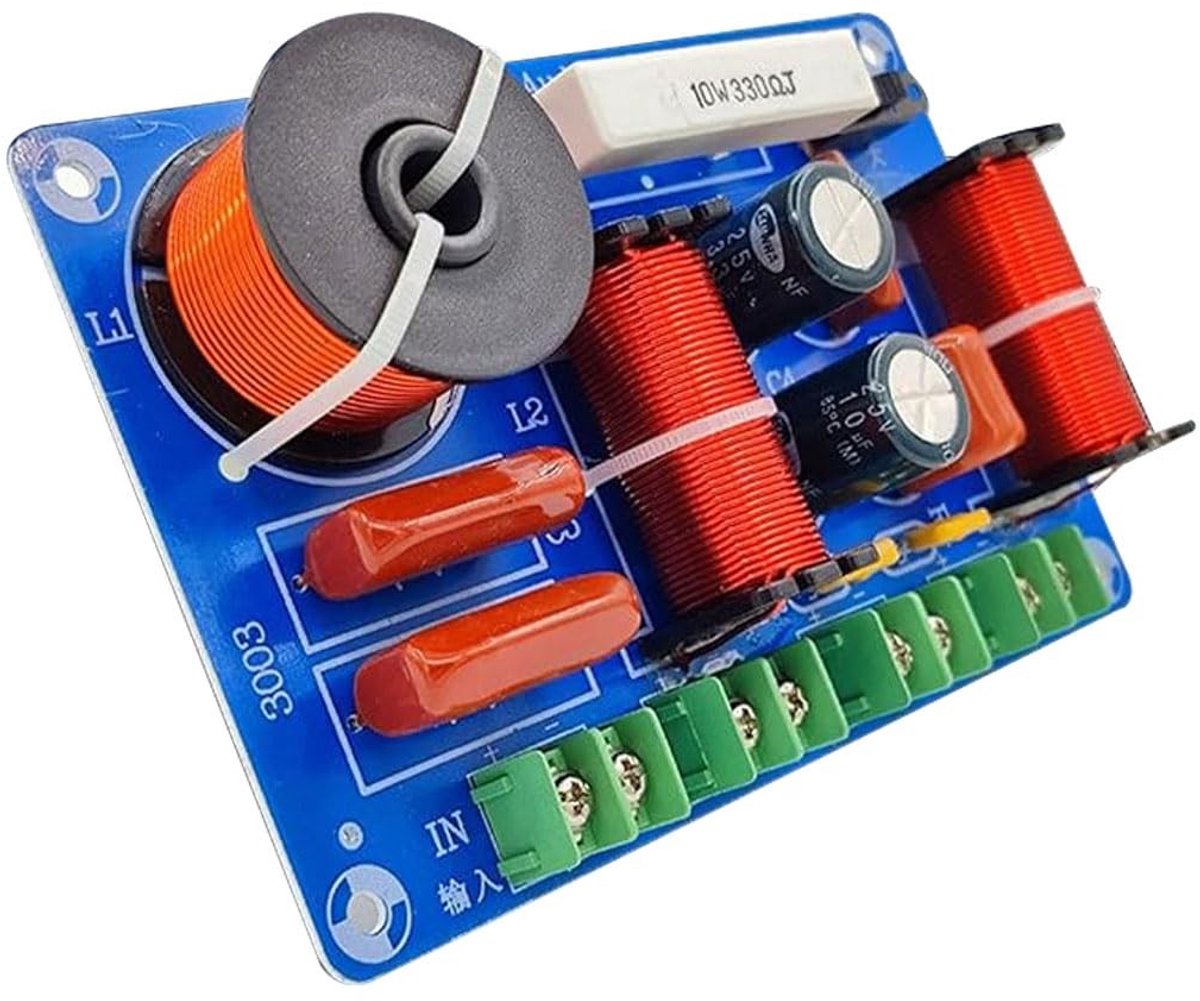 Allecto - Frequentiedeler - 3-Way 250W - Voor DIY Speakers - HiFi Audio Crossover - Geluidskwaliteit - Ideaal voor muziek - Compact formaat