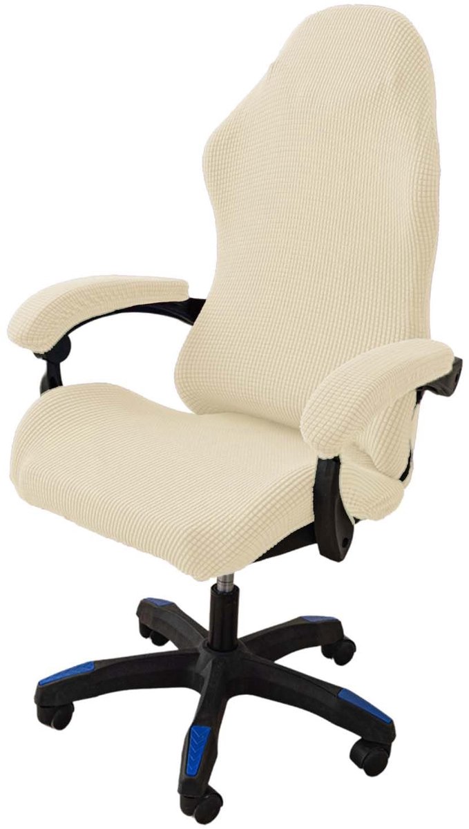 Allecto - Gaming Chair Slipcover - Wasbaar - Comfortabel - Beige Wit - Non-slip - Geschikt voor Gaming Chair, Computer Chair, Office Chair