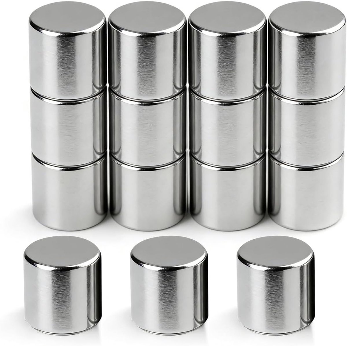 Ronde kleine neodymium magneten 10 x 10mm - 15 stuks extra sterke mini magneten voor koelkast, whiteboard en kantoorgebruik