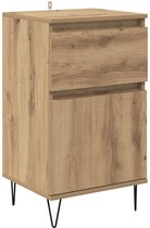 vidaXL - Dressoir - artisanaal - eikenkleurig - 35 - x - 40 - x - 70 - cm - Bewerkt - hout