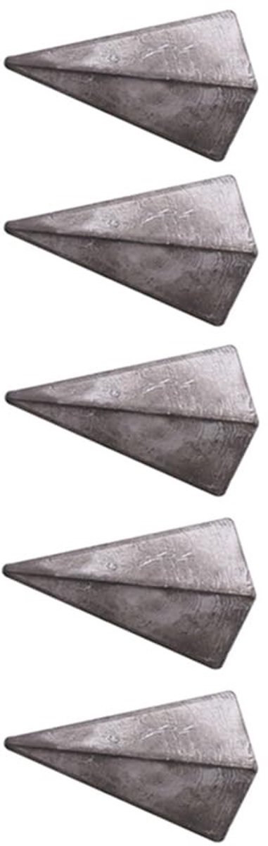 Dailygoods- Piramidegewichten 5 Stuks - Uniek Vormontwerp - Visaccessoires - Zinkmachine - Stabiliteit - Eenvoudig te Gebruiken - Visgewichten
