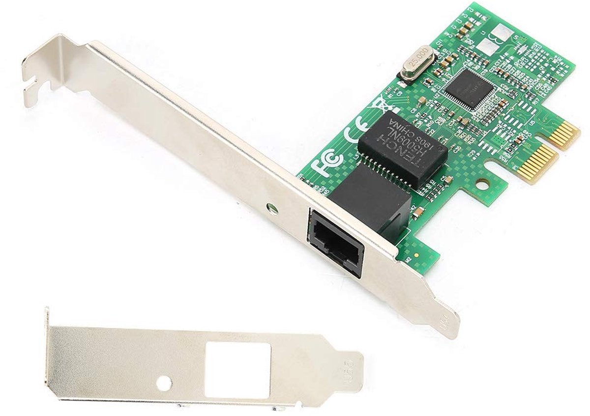 VT Goods - Gigabit netwerkkaart - PCI-E x1 - Laag profiel - 1GbE poort - Geschikt voor EsxiPXE schijfloze routering - Optimale netwerksnelheid