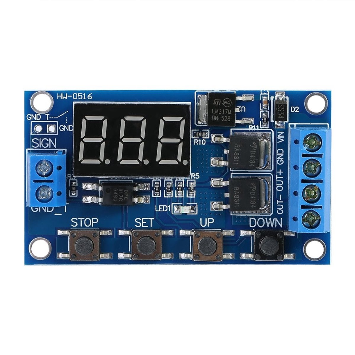 aladdien - Timer-module - Digitale timer - Automatiseringsrelais - Compact formaat - Hoogspanningsniveau-activering - Geschikt voor diverse projecte..