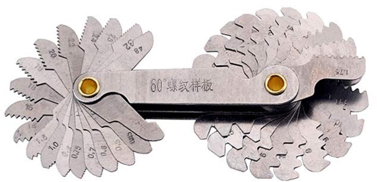 Store_8 - Draadmeters - Schroefdraad Pitch Gauge - Roestvrij staal - Draagbare Meten Tool Set - Precisie metingen - Geschikt voor professionals