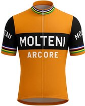Retro Wielershirt Molteni Oranje - Gruppo Sportivo - S