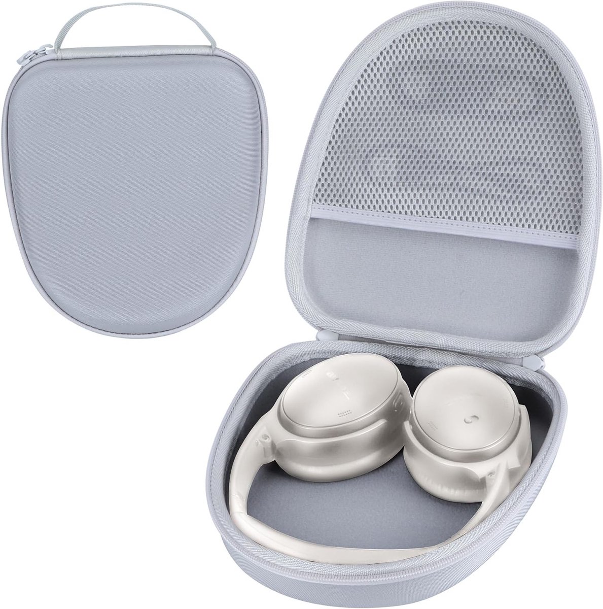 Duurzame Hard Case voor Noise Cancelling Hoofdtelefoons - Bescherming, Reisoplossing en Accessoires (Wit)