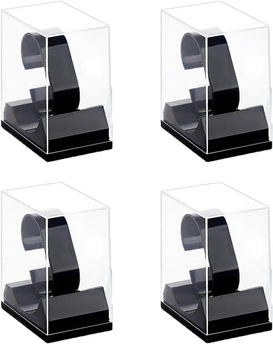 Elegante Acryl Horlogehouder voor 4 Horloges en Armbanden - Transparante Expositie Stand voor Horloges en Sieraden