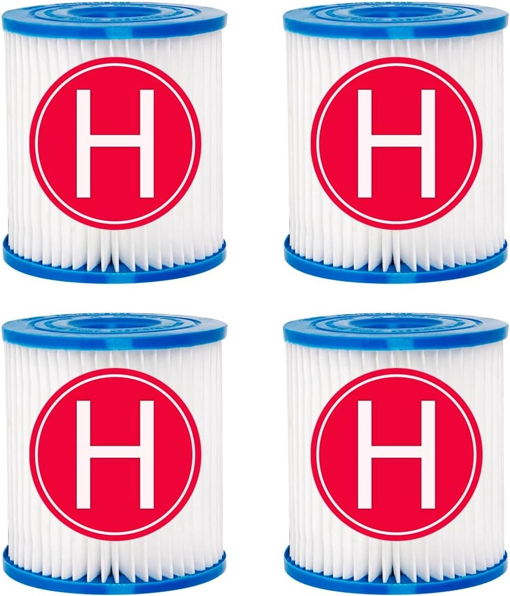 Set van 4 Vervangingsfilters voor Intex Filterpompen - Geschikt voor Type H 29007E, Hoogwaardige Waterfiltratie en Efficiënte Reiniging
