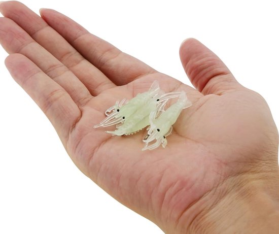 15 Stuks Zachte Plastic Garnalen Lures - Kunstmatige Visaas voor Garnalenvisserij met Haak — afbeelding 3