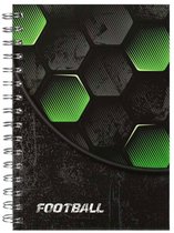 Lobbes notitieboek voetbal A5 - spiraal schrift voor kinderen.