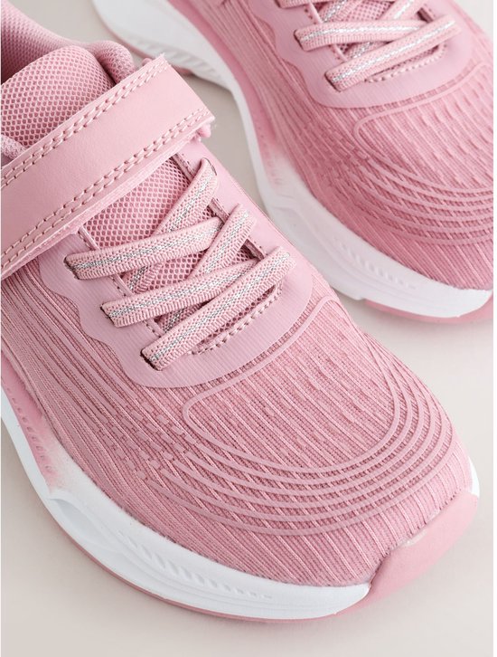 Next - Meisjes - Elastische veterschoenen met brede pasvorm (G) - Roze