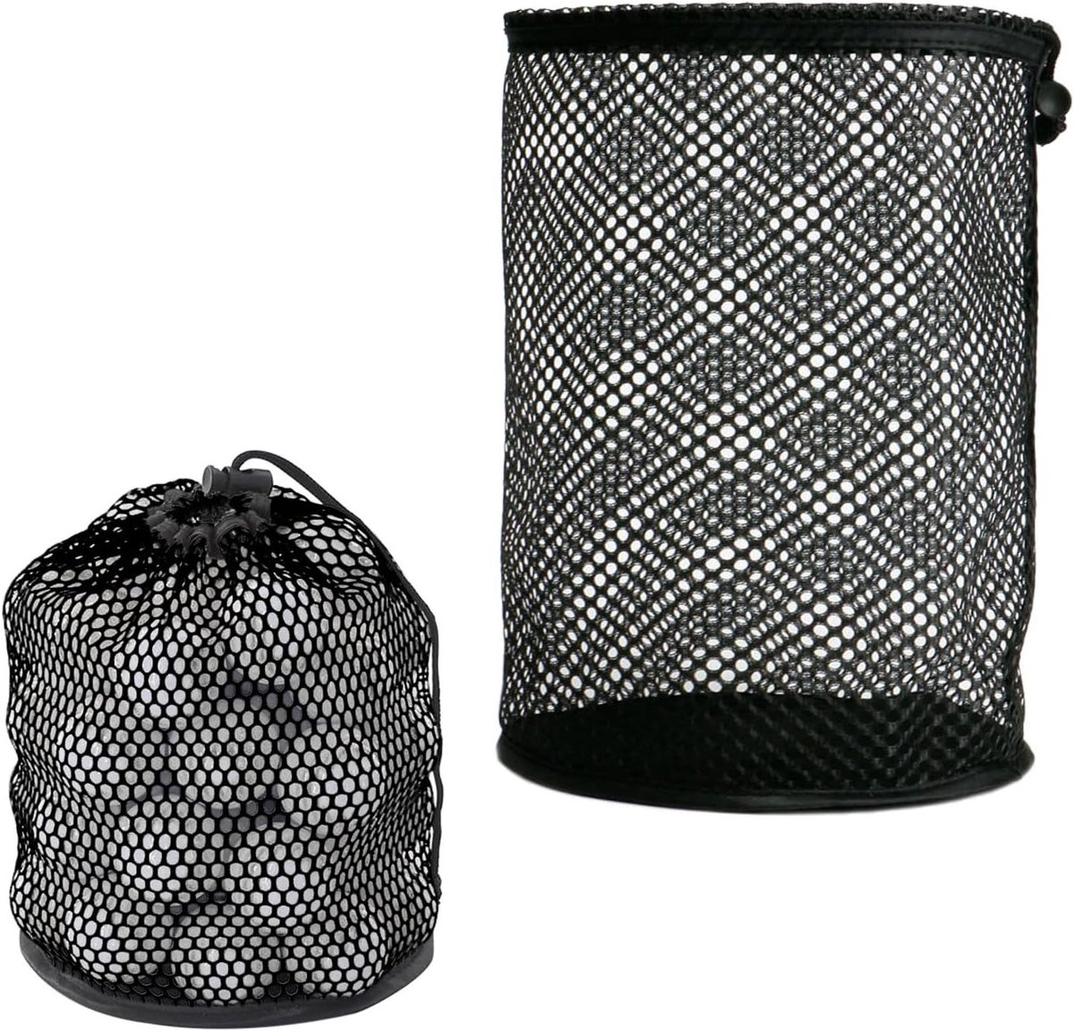 Grote Golfbal Organizer met Trekkoord - 2 Stuks Mesh Opbergzakken voor Golf, Sport en Reizen