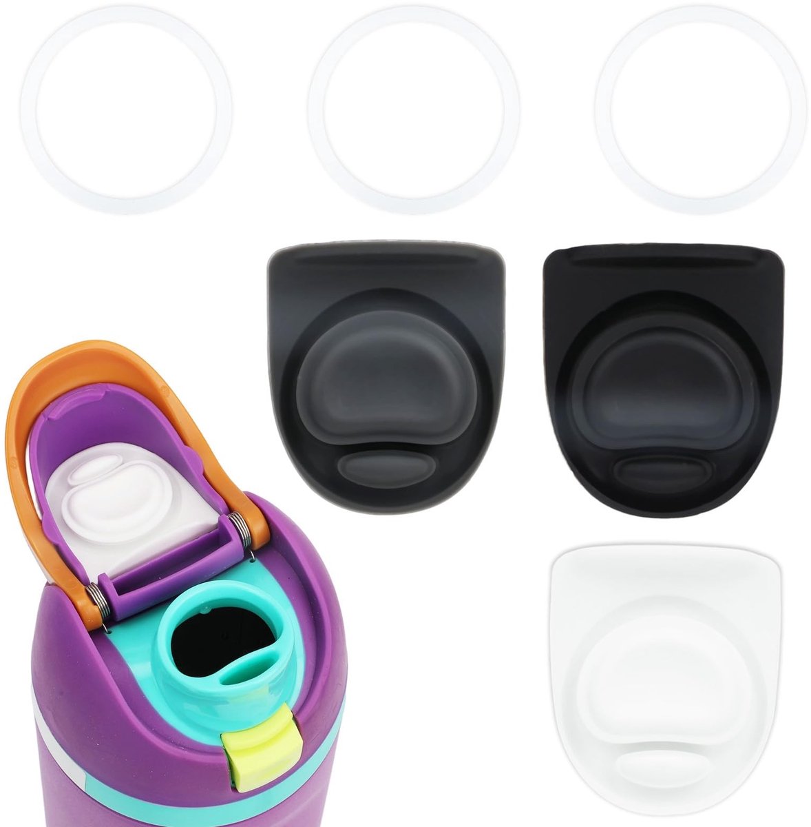 Cosensi- Afdichtingsringen Lekbestendig - Siliconen Stoppers - Afdichtingsaccessoires - Waterfles - 6,8 cm - 3 Stuks - Waterflesaccessoires