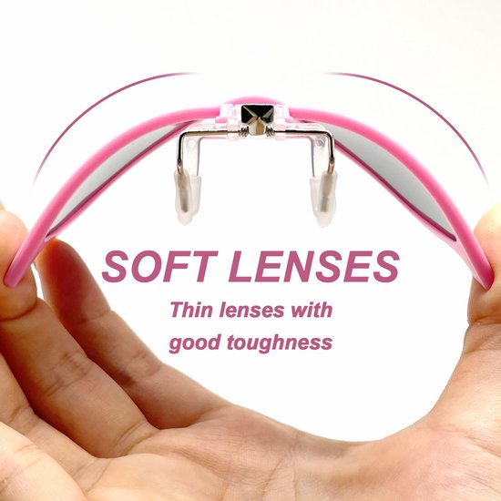 Zonnebril Kinderen - 2 Paar Gepolariseerde Zonnebril - UV400 Bescherming - Clip-On - Roze - Krasbestendig Materiaal — afbeelding 5