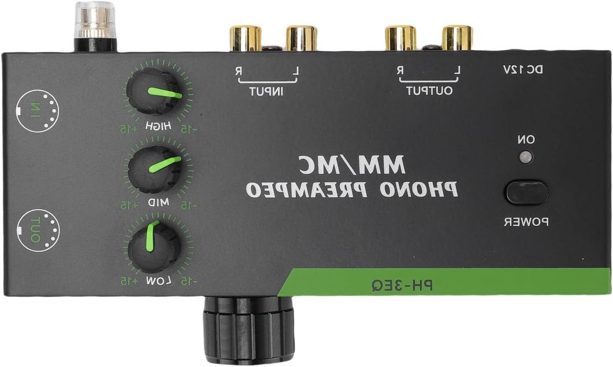 Phono Voorversterker - Platen Speler - Muziek Luisteren - Low Noise Design - 24 x 16 x 6 cm - Zilver
