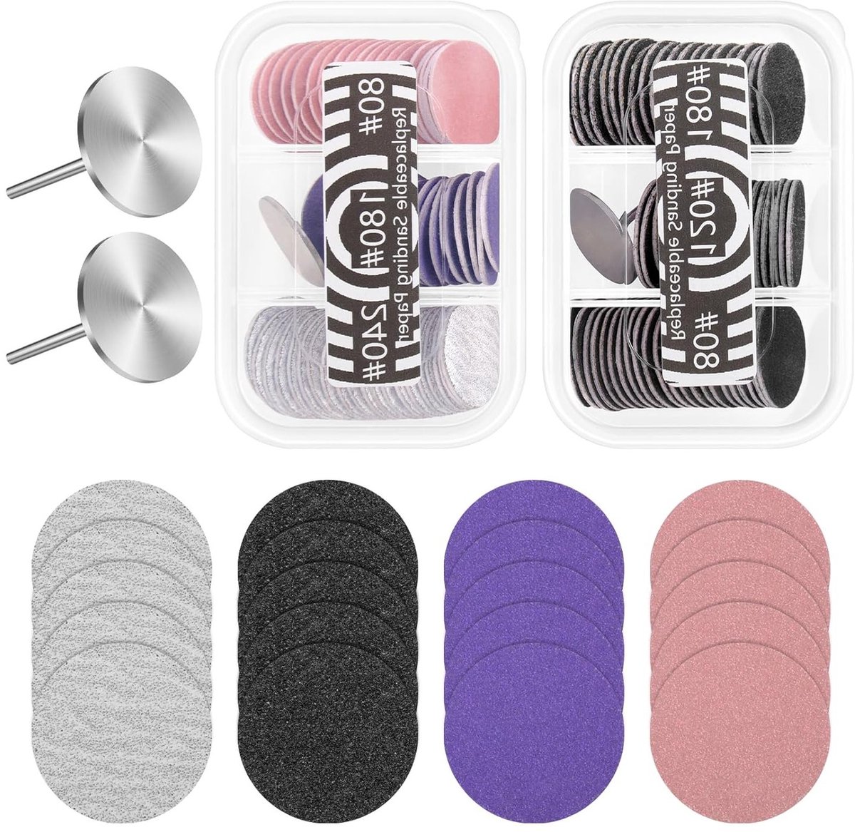 Schuurpapier Schijven met Metaal Boor voor Nagels - Perfect voor Nagelverzorging en Manicure