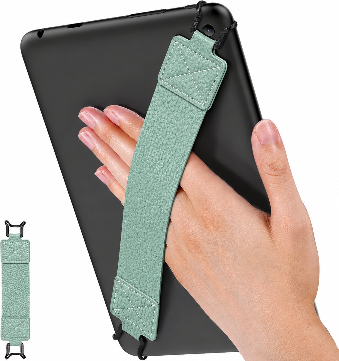 Sounix Veiligheidshandriem - Zeer elastische, veelzijdige Handriem - voor 9-11 inch Tablet -Lichtgewicht vingergreephouder -Groen