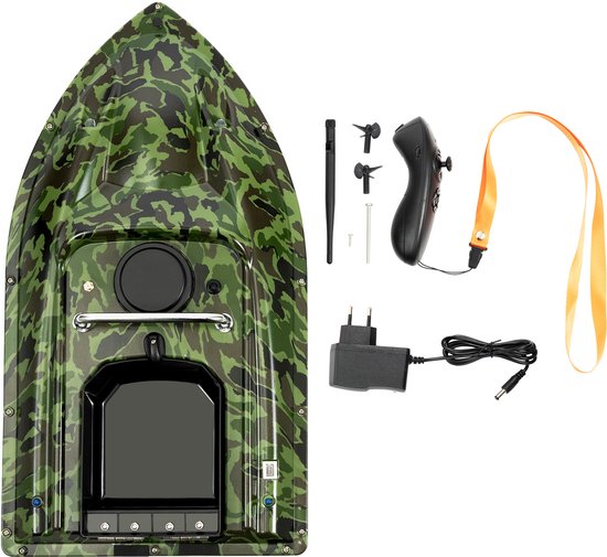 NAVOBIZ Visvoerboot - Voerboot karper - Baitboat - Aasboot - 500 meter bereik - LED-verlichting - Aascontainer van 1,5 kg - Groen — afbeelding 4