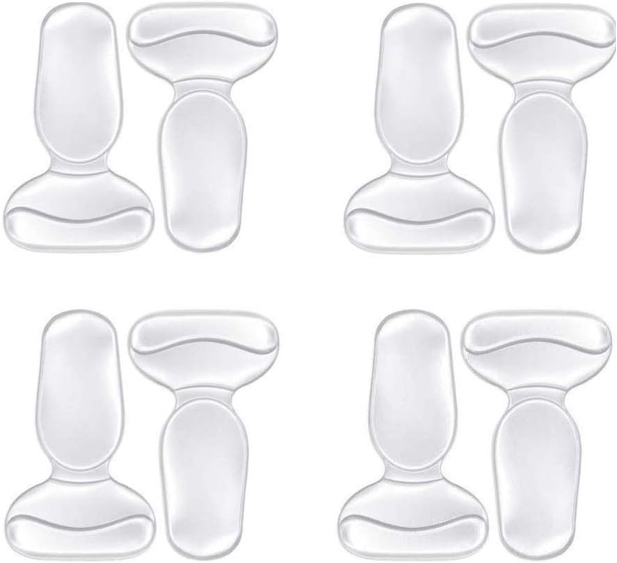 Dailygoods- Hielgrepen 4 Paar - Antislip Inserts - Voetinlegzolen - Zacht en Comfortabel - Herbruikbaar - Vermindert Wrijving - Schoeninlegzolen