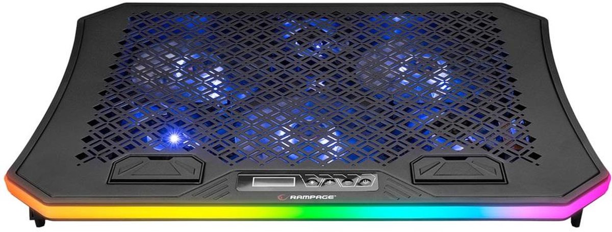 Rampage Laptop Koelpad Voor 10-19 Inch Met Led Usb Rgb Multifunctioneel