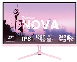 Arozzi Nova 27" Gaming Monitor - QHD IPS - 260Hz - Roze