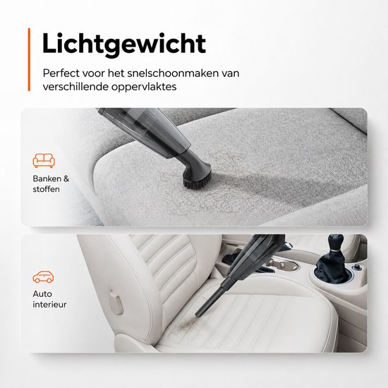 kruimeldief met oplaadstation - Handstofzuiger- 100W Krachtige Zuigkracht - HEPA 13 Filter - Zedar S500