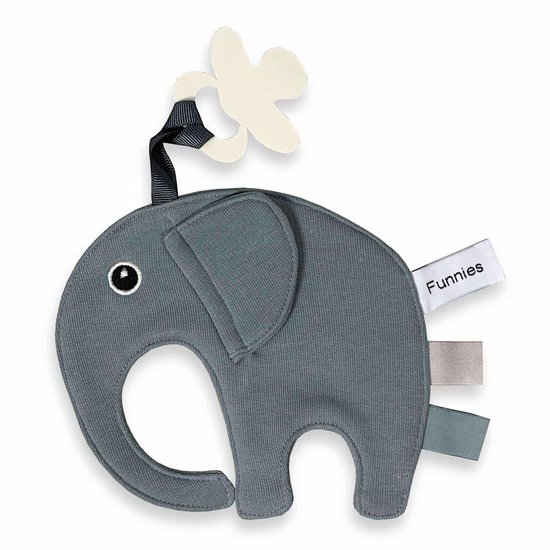 Kraampakket baby lichtblauw - Speenkoord 100% Katoen & beige Hydrofiele Knuffeldoek - Baby Cadeauset - babyshower - kraampakket - baby jongen - Gouden Geschenkverpakking - Brievenbus Cadeau van Kraampakket — afbeelding 2