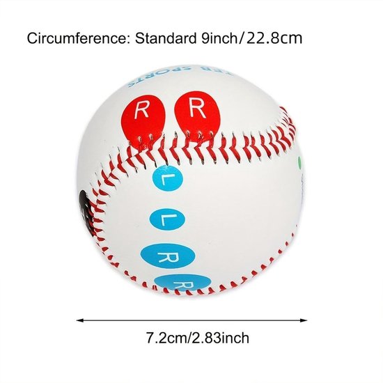 Pitching Grip Trainer Honkbal - Pitching Bal Nauwkeurigheid Trainer - Pitching Vaardigheden Verbeteren - Kleurgecodeerde Vingerplaatsing - 9 inch Omtrek — afbeelding 5